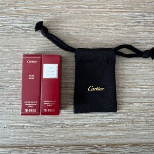 Authentic Cartier Perfume Samples and Pouch
